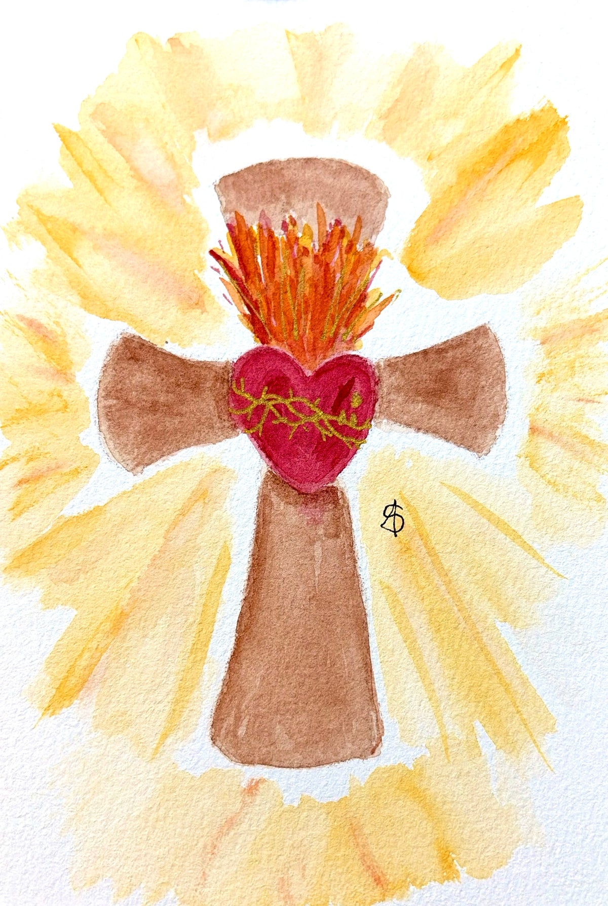 Watercolor art print cards - faith