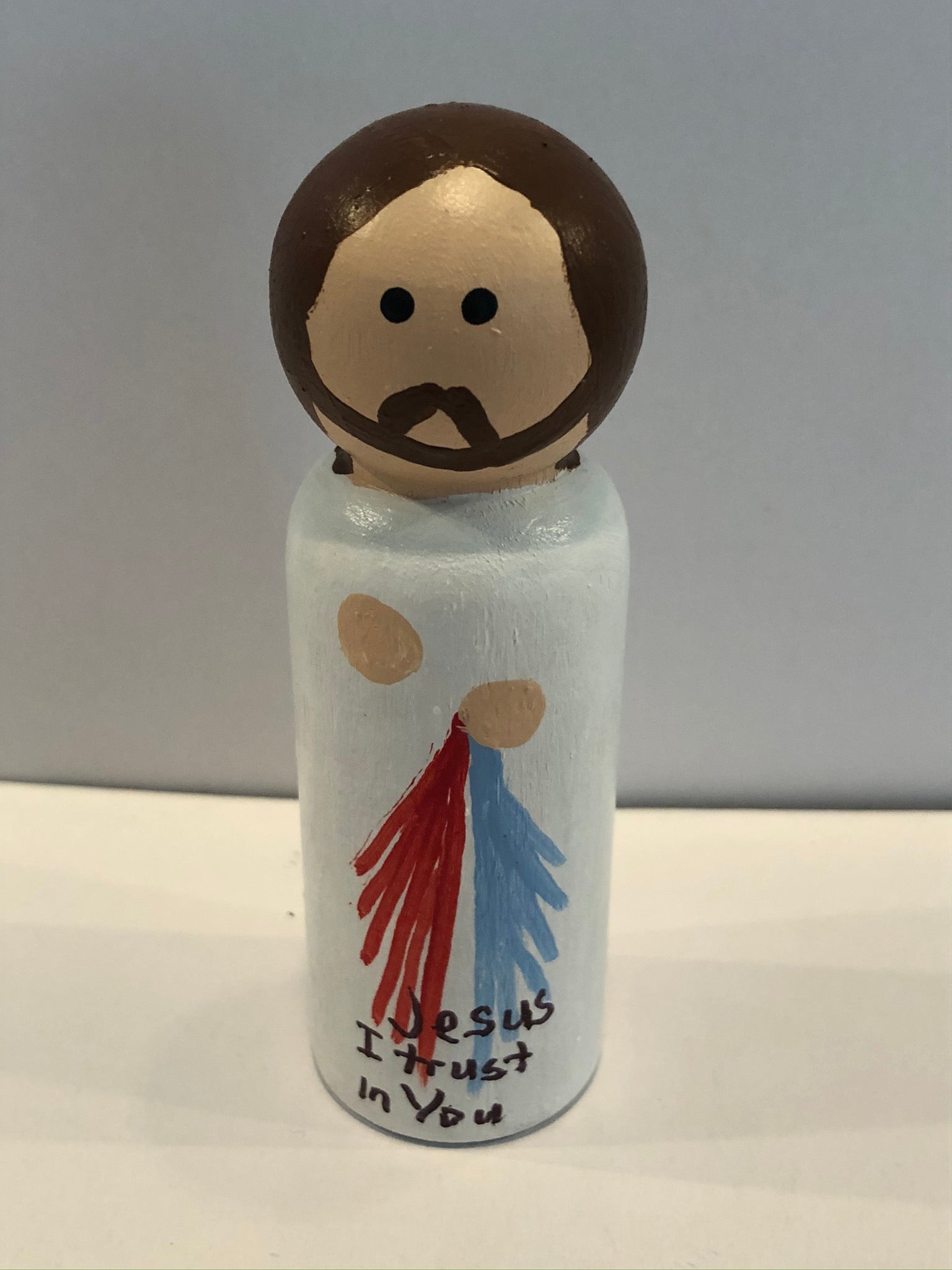 Jesus Divine Mercy peg doll