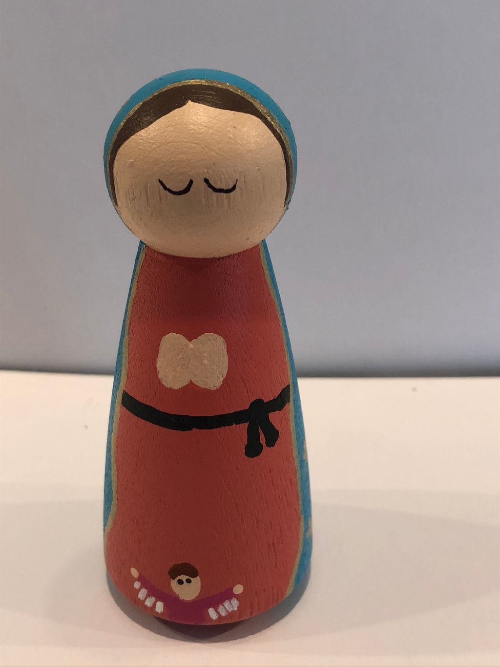 Mary Our Lady of Guadelupe peg doll