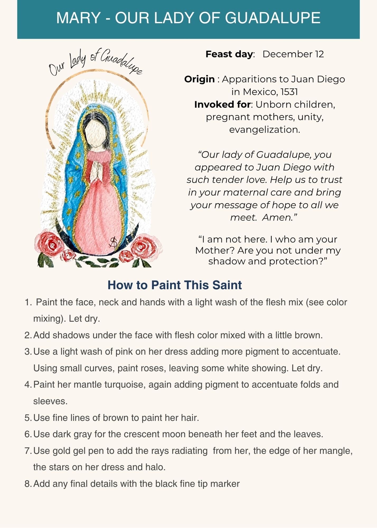 Watercolor Workbook - Painting Simple Saints