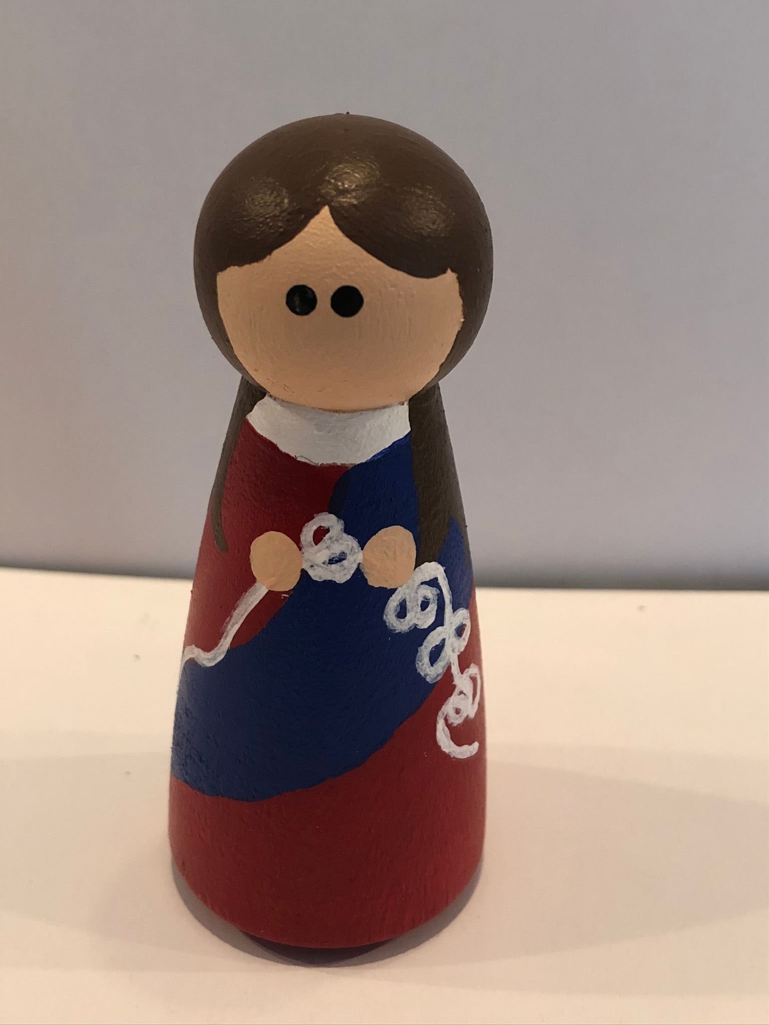 Mary Undoer of Knots peg doll