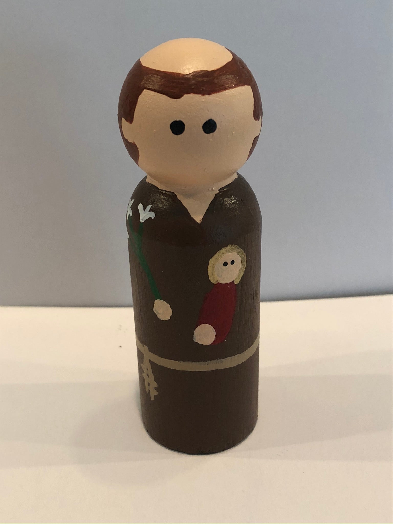 St Anthony of Padua peg doll