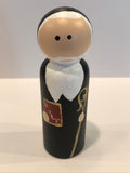 St Benedict peg doll