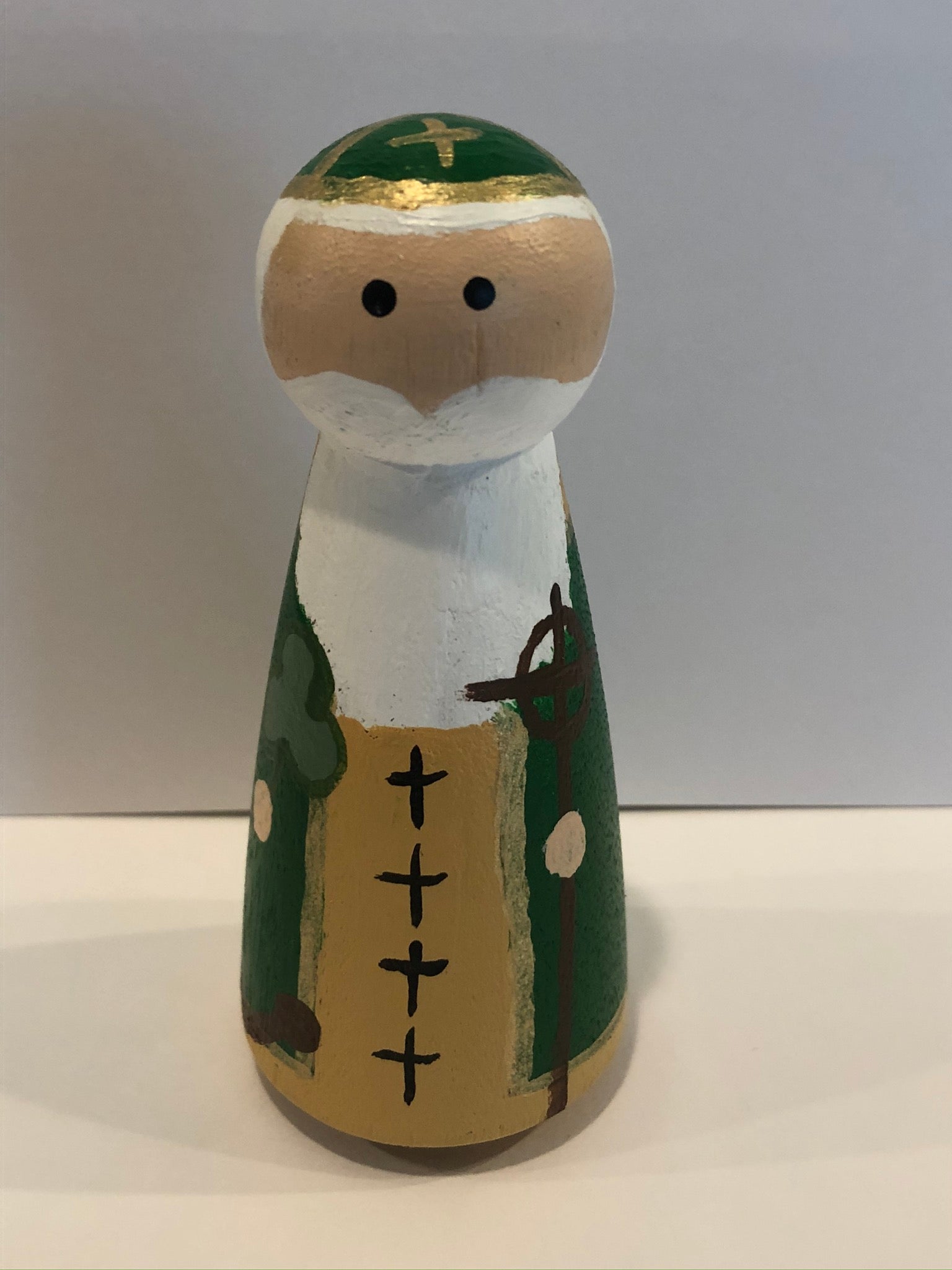 St Patrick peg doll