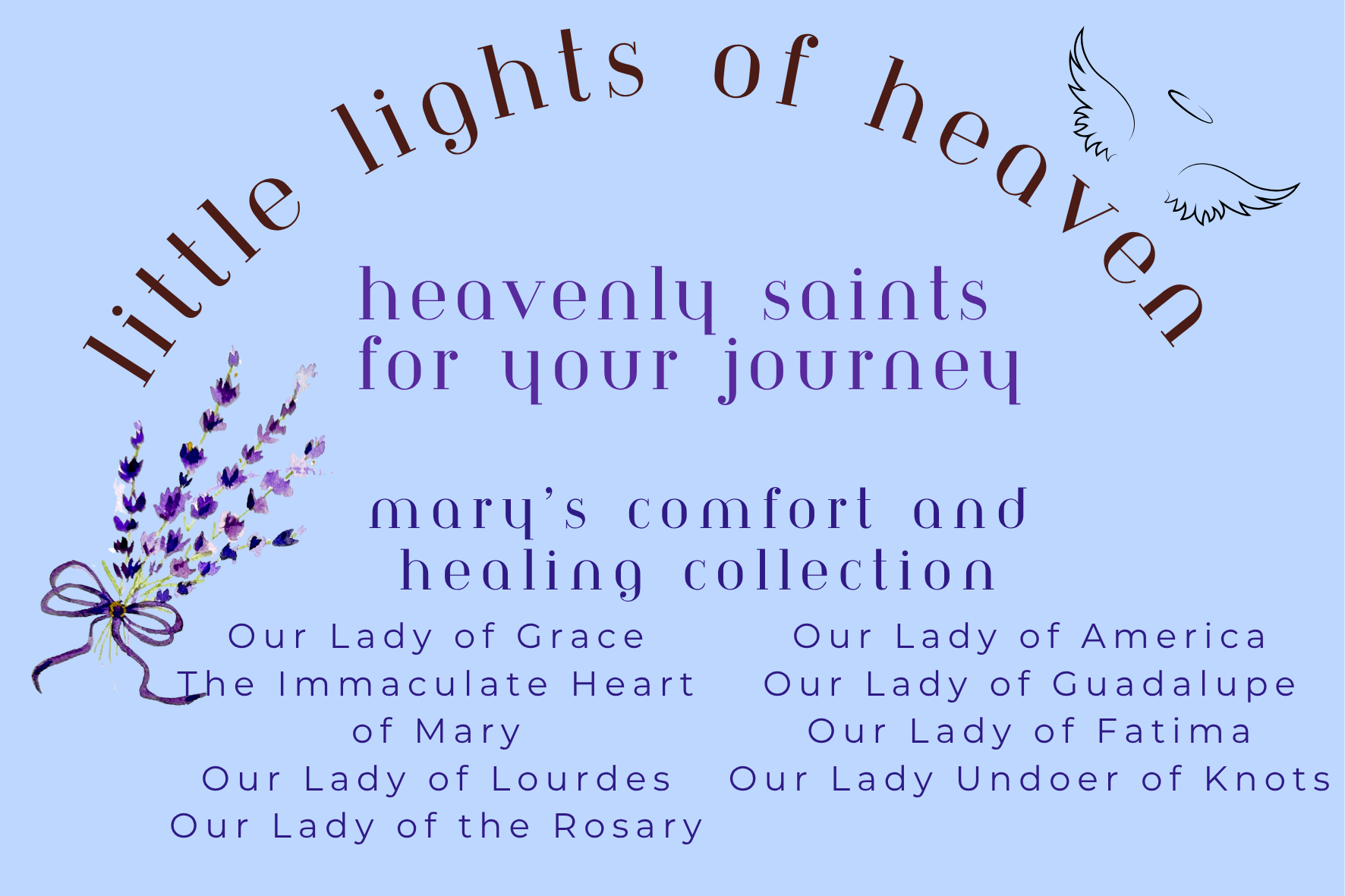 Mary's Comfort & Healing Collection — Little Saints of Heaven Watercolor Print Set