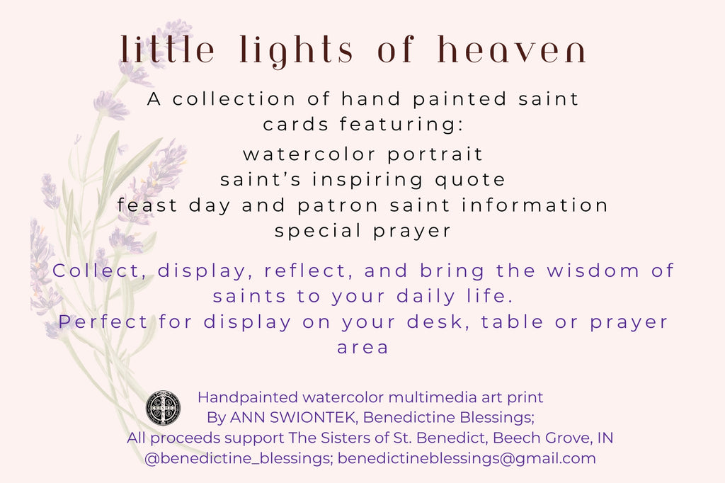 Saints of Serenity Collection — Little Saints of Heaven Watercolor Print Set
